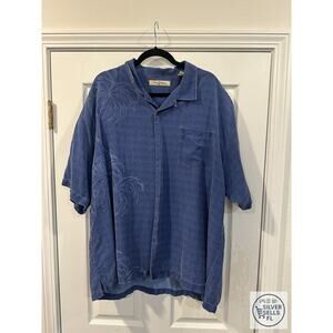 Tommy Bahama XXL 2 Lot Silk Camp Shirts 100% Silk Hawaiian Resort Button Down